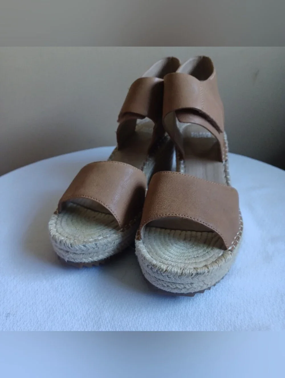 EILEEN FISHER Weslia Espadrille Wedge Sandal In Honey 9.5